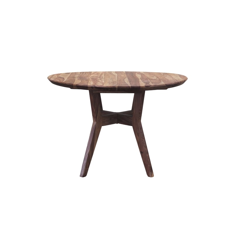 Pemberly Row Modern Urban Solid Sheesham Wood Dining Table - Brown
