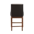 Pemberly Row Wood/Fabric/Leather Counter Height Chair in Brown (Set of 2)