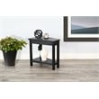 Pemberly Row Contemporary Solid Wood Chair Side Table with Power Strip