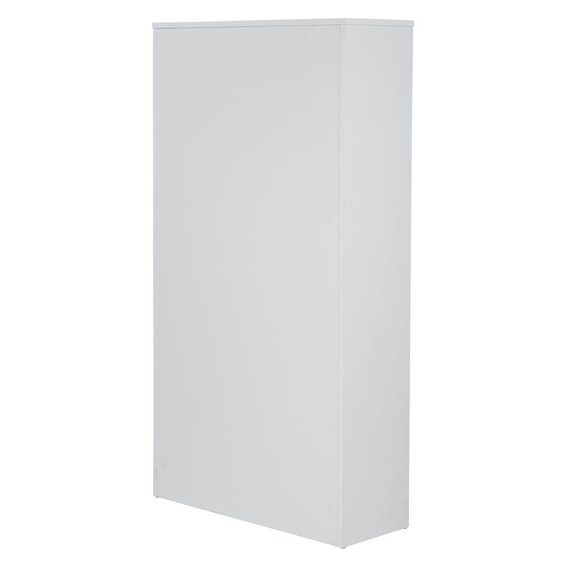 Pemberly Row 60 inches 4 Shelf Bookcase in White Engineered Wood