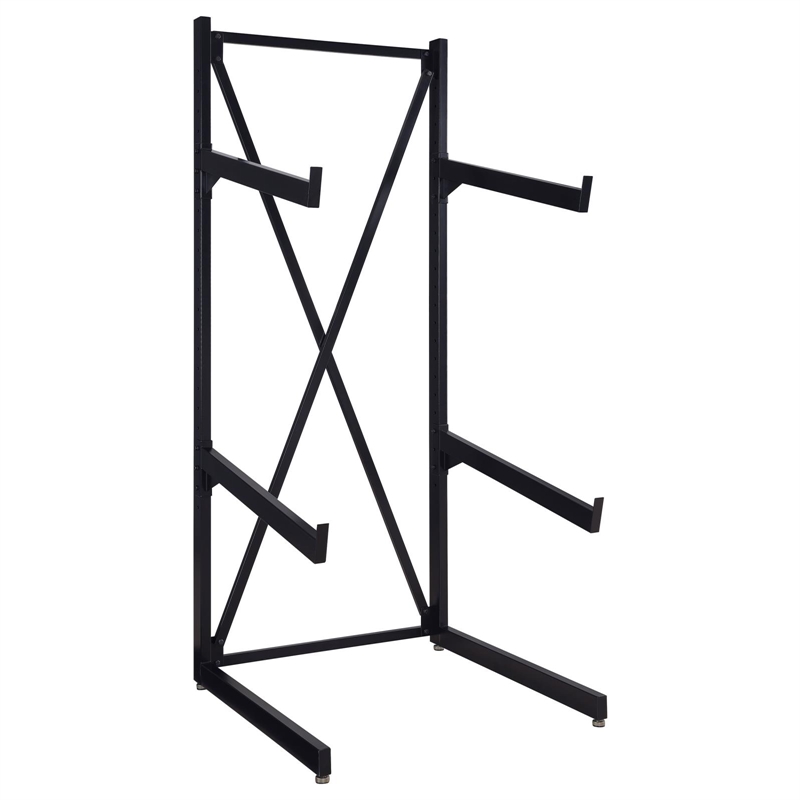 Pemberly Row Modern / Contemporary Metal Sofa Bed Rack in Black