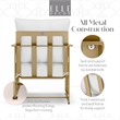 Pemberly Row Modern Outdoor Arm Chair in White and French Gold