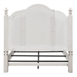 Pemberly Row Farmhouse Cottage Wood Queen Poster Bed in White