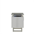Pemberly Row Contemporary Storage Cabinet in Stone Gray Finish