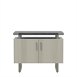Pemberly Row Contemporary Storage Cabinet in Stone Gray Finish