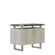 Pemberly Row Contemporary Storage Cabinet in Stone Gray Finish