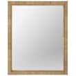 Pemberly Row Modern / Contemporary Rattan Mirror in Brown Finish