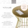Pemberly Row Modern Hourglass End Table with Metal Top for Bedroom Gold