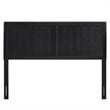 Pemberly Row Full Modern Rubberwood and MDF Headboard in Black