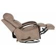 Pemberly Row Swivel Glider Recliner in Portabella Brown Polyester Fabric