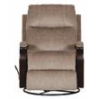 Pemberly Row Swivel Glider Recliner in Portabella Brown Polyester Fabric