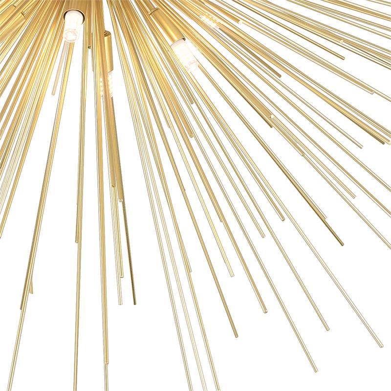 Pemberly Row 8 Light Contemporary Metal Flush Mount in Gold Leaf