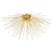 Pemberly Row 8 Light Contemporary Metal Flush Mount in Gold Leaf