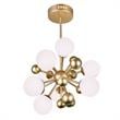 Pemberly Row Element 8 Light Contemporary Metal Chandelier in Sun Gold