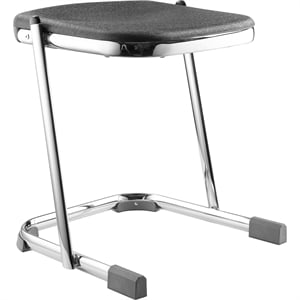 Pemberly Row 18&quot Ergonomic Modern Metal Elephant Z-Stool in Black/Chrome