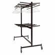 Pemberly Row Powder-Coated Steel Metal Chair Truck w/ Checkerette Bars in Brown