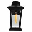 Pemberly Row 1 Light Farmhouse Metal Outdoor Wall Light in Black