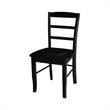Pemberly Row 3Pc Dining Set- Dual Drop Leaf Table w/ 2 Ladder Back Chairs- Black