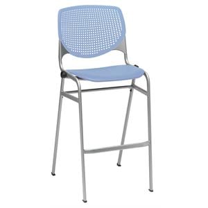 Pemberly Row Modern / Contemporary Stack Barstool in Peri Blue
