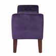Pemberly Row Traditional Velvet Tufted Storage Bench and Settee in Purple