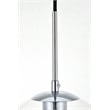 Pemberly Row Modern 1-Light Metal & Glass Pendant in Chrome/Clear