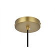 Pemberly Row 1-Light Metal Pendant in Brass and Frosted White