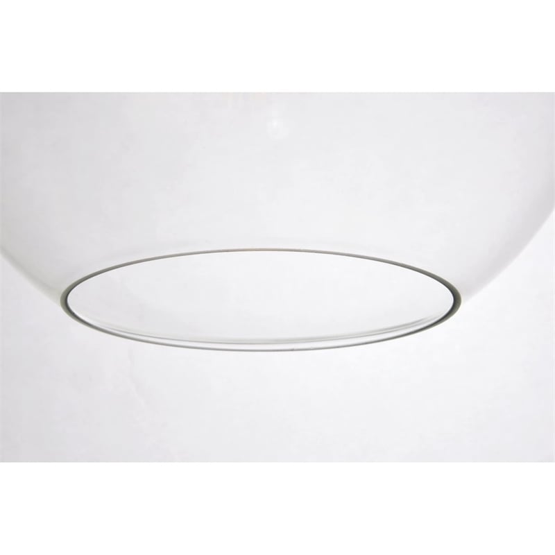 Pemberly Row 1-Light Transitional Metal Pendant - Black & Clear