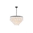Pemberly Row 6-Light Mid-Century Metal Pendant in Black and White