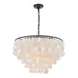 Pemberly Row 6-Light Mid-Century Metal Pendant in Black and White