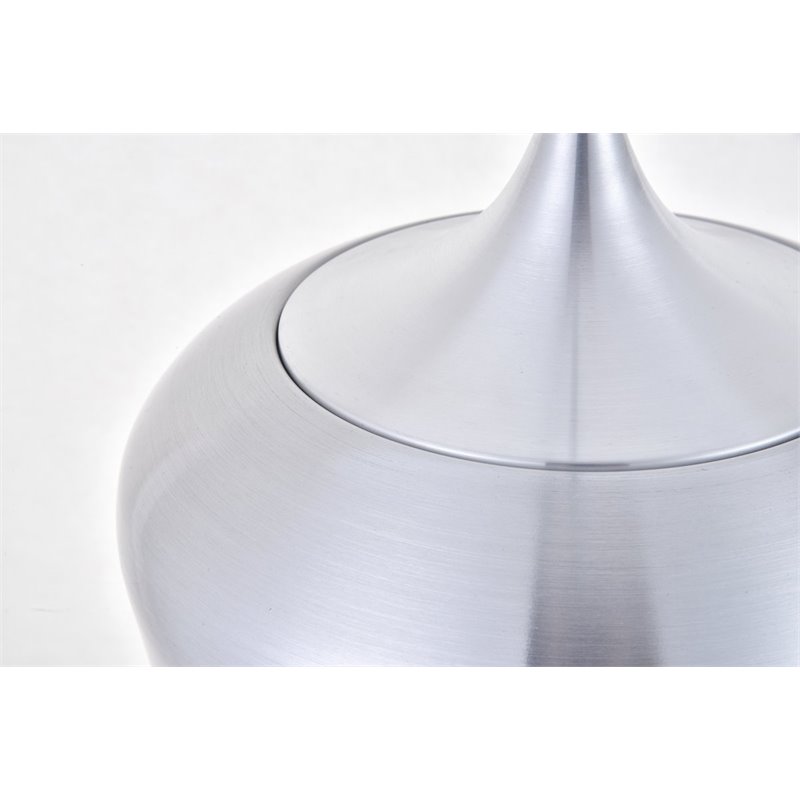 Pemberly Row 1-Light Mid-Century Aluminum Pendant - Burnished Nickel