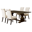 Pemberly Row 5-piece Wood Dining Room Set Rustic Espresso and Beige
