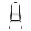 Pemberly Row Two-Step Folding Step Stool with Rubber Hand Grip in Black