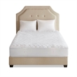 Pemberly Row Microfiber Heated Mattress Pad with 3M Moisture Treatment in White
