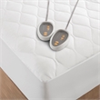 Pemberly Row Microfiber Heated Mattress Pad with 3M Moisture Treatment in White