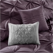 Pemberly Row Modern 24-Piece Polyester Comforter Set in Purple