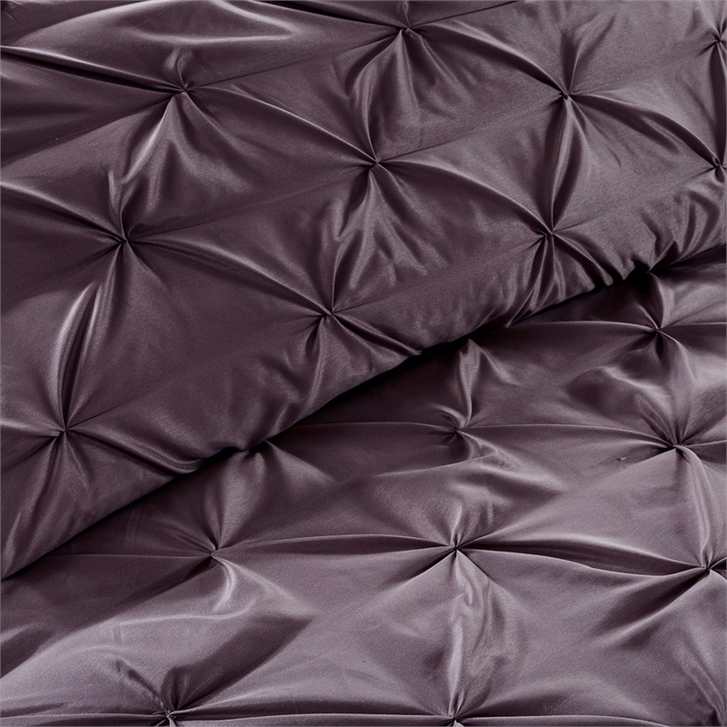 Pemberly Row Modern 24-Piece Polyester Comforter Set in Purple