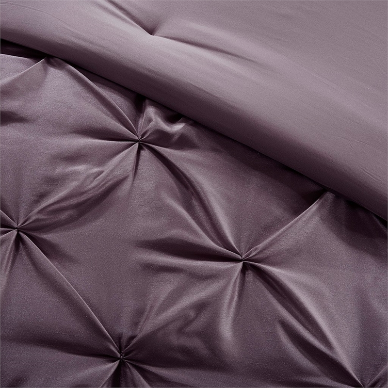 Pemberly Row Modern 24-Piece Polyester Comforter Set in Purple