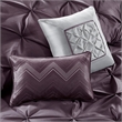 Pemberly Row Modern 24-Piece Polyester Comforter Set in Purple