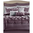 Pemberly Row Modern 24-Piece Polyester Comforter Set in Purple