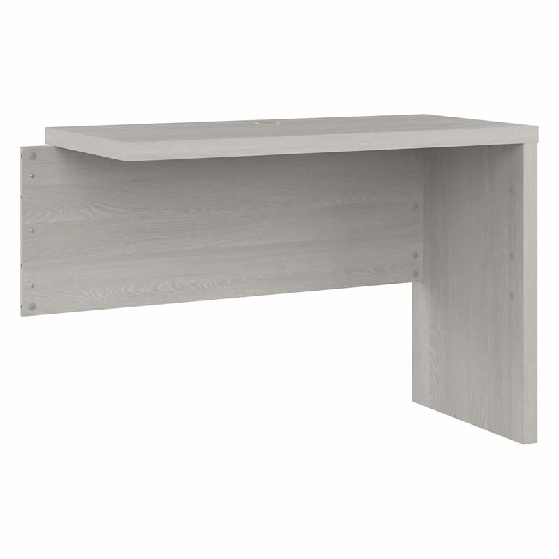 Pemberly Row 42W Desk Return/Bridge in Gray Sand - Engineered Wood