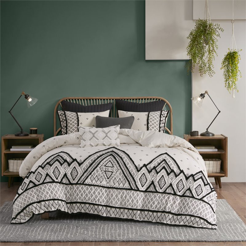 Pemberly Row 3-piece Cotton Full/Queen Duvet Cover Set in Natural