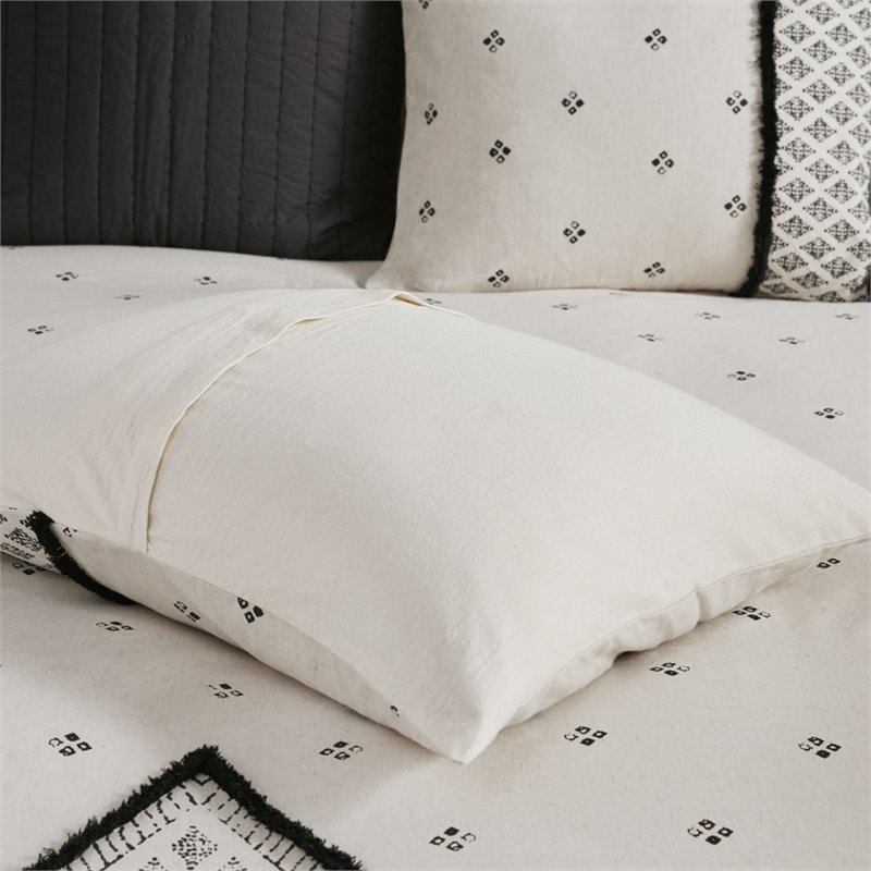 Pemberly Row 3-piece Cotton Full/Queen Duvet Cover Set in Natural