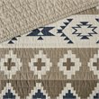 Pemberly Row Farmhouse 100 Percent Cotton Quilt Mini Set in Tan Finish