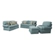 Pemberly Row Coastal Fabric Sleeper Sofa in Turquoise Finish