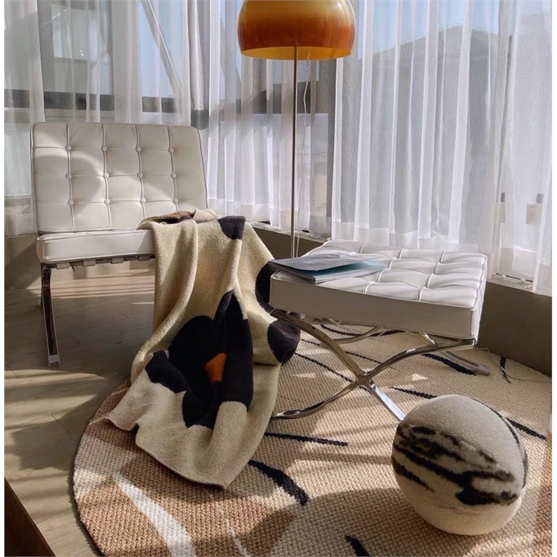 Pemberly Row Leather Cowhide Tufted Accent Lounge Chair with Ottoman - White