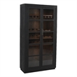 Pemberly Row Tall Wine Cabinet in Dark Gray Finish on Mango Solid Wood