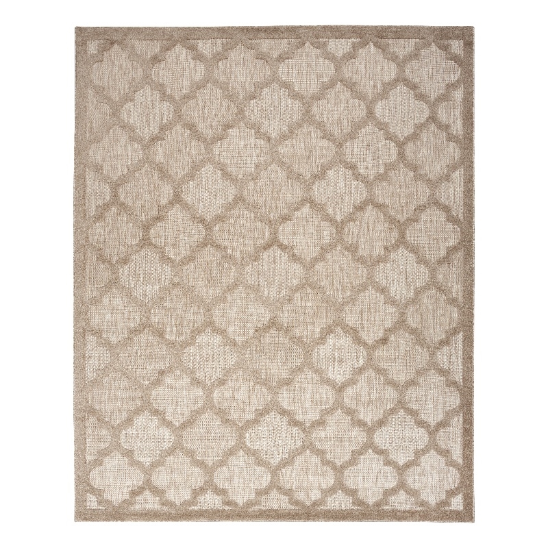 Pemberly Row Modern 8' x 10' Natural Beige Indoor/Outdoor Rug