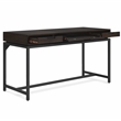 Pemberly Row Solid Hardwood Modern Industrial 60 inch Wide Desk in Hickory Brown