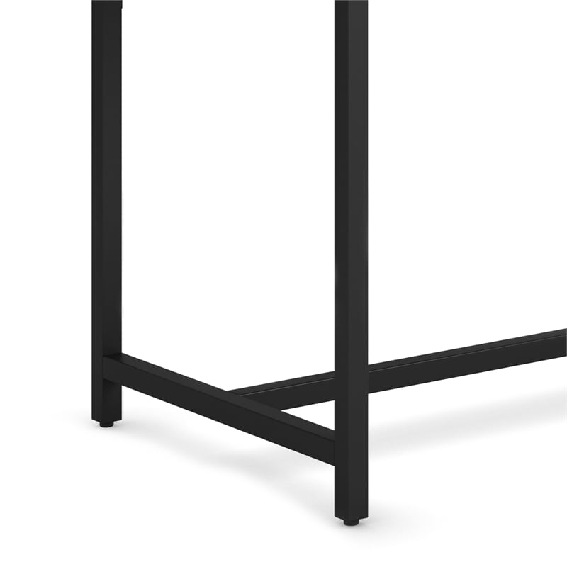 Pemberly Row Solid Hardwood Modern Industrial 60 inch Wide Desk in Hickory Brown