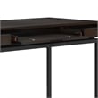Pemberly Row Solid Hardwood Modern Industrial 60 inch Wide Desk in Hickory Brown